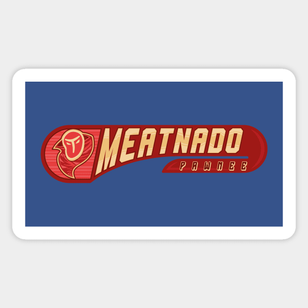 Meatnado Pawnee Sticker by DCLawrenceUK